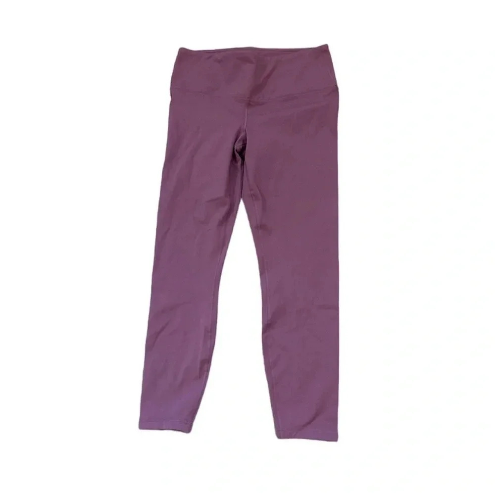 YogaLicious Lux Coral Berry Mauve Leggings Size Large NWT